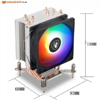 骨伽风擎20台式电脑CPU散热器4热管炫彩静音温控塔式CPU风冷风扇