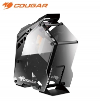 骨伽（COUGAR） 征服者台式机箱游戏水冷侧透异型主机箱 大征服者 黒橙