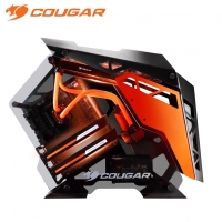 骨伽（COUGAR） 征服者台式机箱游戏水冷侧透异型主机箱 大征服者 黒橙