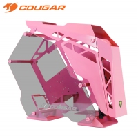 骨伽（COUGAR） 征服者台式机箱游戏水冷侧透异型主机箱 大征服者 粉色