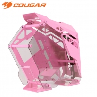 骨伽（COUGAR） 征服者台式机箱游戏水冷侧透异型主机箱 大征服者 粉色