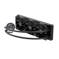 天极风白帝数显360水冷散热器 显示屏幕温度可编程自定义水冷头 黑色