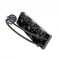 天极风白帝数显360水冷散热器 显示屏幕温度可编程自定义水冷头 黑色