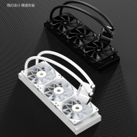 天极风白帝二代 白色 一体式360水冷散热器 IPS自定义视频屏幕电脑CPU散热器