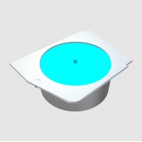 骨伽 星舰FV270海景房发光旋转台手办专用 黑色