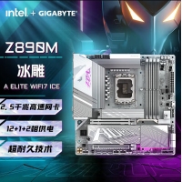 技嘉冰雕 Z890M A ELITE WF7 ICE DDR5主板 支持CPU Ultra U7-265K U5-245K