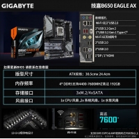 技嘉（GIGABYTE）B650 EAGLE AX 猎鹰WiFi主板 支持新品7000系列CPU