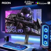 AOC 爱攻 32寸 AG326UD 4K超清QD-OLED 165Hz 直面电竞 显示器