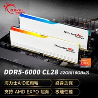 芝奇（G.SKILL）烈焰枪 32GB(16Gx2) DDR5 6000 RGB 灯条-白色/AMD EXPO/C28