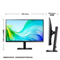 三星（SAMSUNG）S27F612EAC 27英寸 IPS 2K 窄边框 低蓝光不闪屏旋转升降 高清显示器