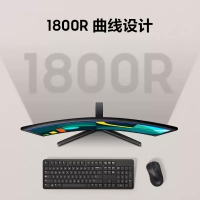 三星 27寸 S27D368GAC (1800R曲面) Y型底座 100HZ不闪屏办公显示器