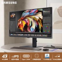 三星 27寸 S27D800UAC 4K IPS 99%sRGB 10.7亿色 升降旋转护眼 办公 显示器