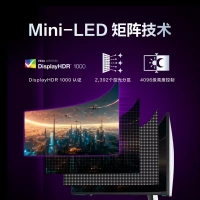 三星 57英寸 S57CG952NC MiniLED 双4K曲面带鱼屏 240Hz 游戏电竞显示器